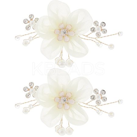 Detachable Cloth Flower Shoe Decoration AJEW-WH0326-76A-1