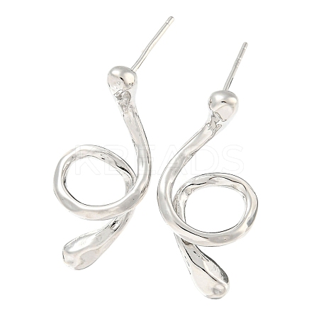 Brass Ear Studs Findings LS-KK-R154-02P-1