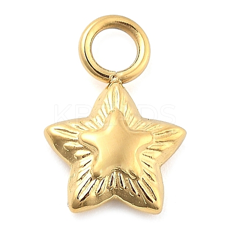 Ion Plating(IP) 304 Stainless Steel Charms STAS-P379-06C-G-1