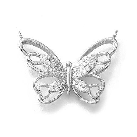 925 Sterling Silver Pave Clear Cubic Zirconia Pendants STER-P067-01P-1
