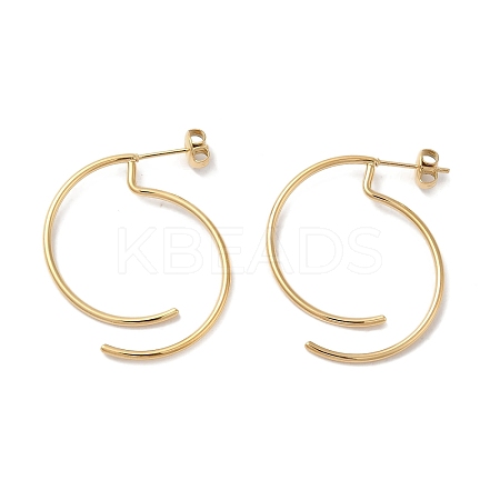 304 Stainless Steel Dangle Stud Earrings for Women EJEW-Q781-12G-1