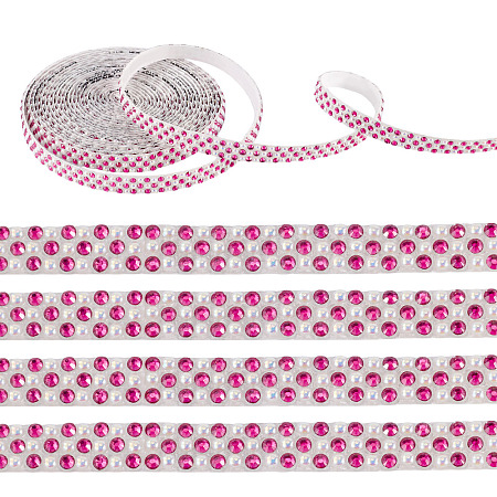 3 Yards Resin Self Adhesive Sewing Trim Hotfix Rhinestone Tape DIY-TA0013-15C-1
