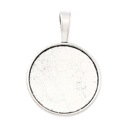 Tibetan Style Alloy Pendant Cabochon Settings TIBEP-20474-AS-LF-1
