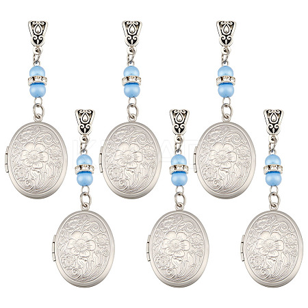 316 Surgical Stainless Steel Locket Pendants PALLOY-MA00006-1