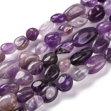Natural Amethyst Beads Strands G-G146-A09-01-1