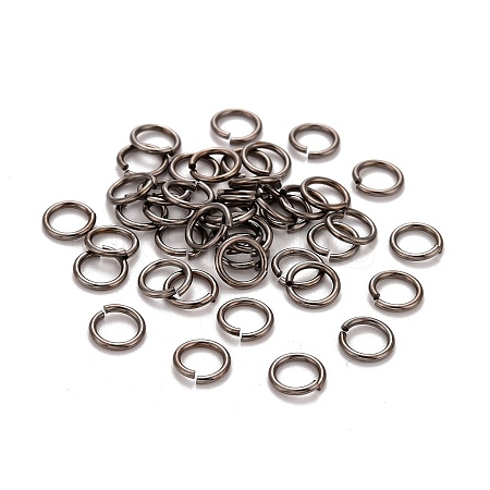 Brass Open Jump Rings KK-M165-7mm-01B-RS-1