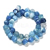 Dyed Natural Banded Agate Beads Strands G-G203-08B-3