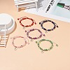 5Pcs 5 Style Alloy Enamel Cross Charm Bracelets Set BJEW-JB08817-2