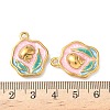 304 Stainless Steel Enamel Pendants STAS-I346-02G-3