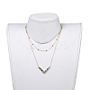 Brass Double Layered Necklaces NJEW-JN02670-6