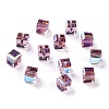 Electroplate Transparent Glass Beads EGLA-B003-01A-08-1