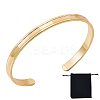 2Pcs Brass Grooved Open Cuff Bangles Set for Women BJEW-UN0001-31-1
