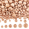 300Pcs 6 Styles Beech Wood European Large Hole Beads WOOD-PH0002-80-1