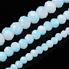 Two-Tone Imitation Jade Glass Beads Strands X-GLAA-T033-01C-05-5