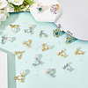16Pcs 8 Styles 316 Surgical Stainless Steel Clip-on Earring Converters Findings STAS-SC0010-36-3