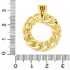 Rack Plating Brass Micro Pave Cubic Zirconia Pendants KK-M021-08G-02-3