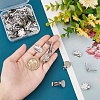 40Pcs 304 Stainless Steel Clip-on Earring Settings STAS-UN0044-03-4