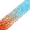 Gradient Color Baking Paint Glass Bead Strands DGLA-A039-T4mm-A016-4