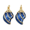 Brass Micro Pave Cubic Zirconia Pendants KK-L241-24G-2