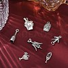 35Pcs 7 Styles Wine Theme Tibetan Style Alloy Pendants TIBE-FP0001-10-5