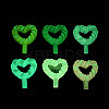 Luminous & Frosted Transparent Resin Cabochons RESI-T026-09M-3