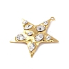 304 Stainless Steel Cubic Zirconia Pendants STAS-Z182-07G-03-2