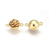 Brass Magnetic Clasps with Loops KK-I648-01G-2