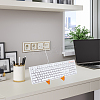 1-Tier Acrylic Keyboard Display Stands with Platinum Plated Iron Supports ODIS-WH20015-06C-03-4