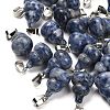 Natural Blue Spot Jasper Pendants G-B127-03P-03-1