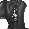 Glass Braided Beads Dangle Earrings EJEW-MZ00746-01-2