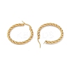 PVD Vacuum Plating 201 Stainless Steel Twist Hoop Earrings EJEW-I309-57B-G-2