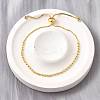 Brass Round Beads Slider Bracelets for Women BJEW-D317-13B-G-1