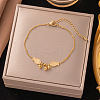 Stainless Steel Alloy Charm Anklets WG33B59-27-1