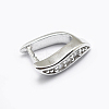 Anti-Tarnish Rhodium Plated 925 Sterling Silver Micro Pave Cubic Zirconia Pendant Bails STER-P034-05P-3
