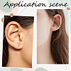 100Pcs 304 Stainless Steel Round Stud Earrings EJEW-BBC0002-05A-P-5