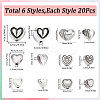 Alloy Beads Heart FIND-SP0002-19A-2