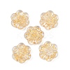 Baking Paint and Golden Metal Enlaced Glass Beads DGLA-T004-09M-2