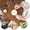 12Pcs 6 Styles Wood Braiding Disks AJEW-GA0009-99-5