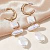 Zinc Alloy Dangle Stud Earrings EJEW-L314-01A-1