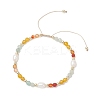 Natural Amazonite & Agate & Green Aventurine &  Cultured Freshwater Pearl  Beads Braided Bead Bracelets for Women BJEW-JB12666-01-1