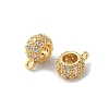 Brass Micro Pave Cubic Zirconia Tube Bails KK-S512-08G-2
