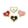 Rack Plating Brass Micro Pave Clear Cubic Zirconia Connector Charms KK-P230-05G-1