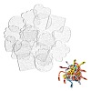 40Pcs 10 Style Acrylic Transparent Blank Pendants with Glitter DIY-CJC0002-013-4