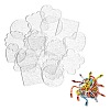 40Pcs 10 Style Acrylic Transparent Blank Pendants with Glitter DIY-CJC0002-013-4