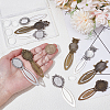 10Pcs Tibetan Style Tortoise Bookmark Cabochon Settings TIBE-ME0001-11-3