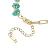 3Pcs Natural Amethyst & Rose Quartz & Synthetic Turquoise Chip Beads Link Bracelets BJEW-JB12530-5