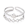 Tarnish Resistant 304 Stainless Steel Finger Rings RJEW-L102-26P-2
