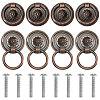 8Pcs Flower Zinc Alloy Cabinet Handles AJEW-FH0006-30A-1