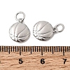 Sports Brass Charms KK-A289-04D-P-3