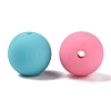 Rubberized Style Imitated Silicone Acrylic Beads MACR-T048-01B-13-2
